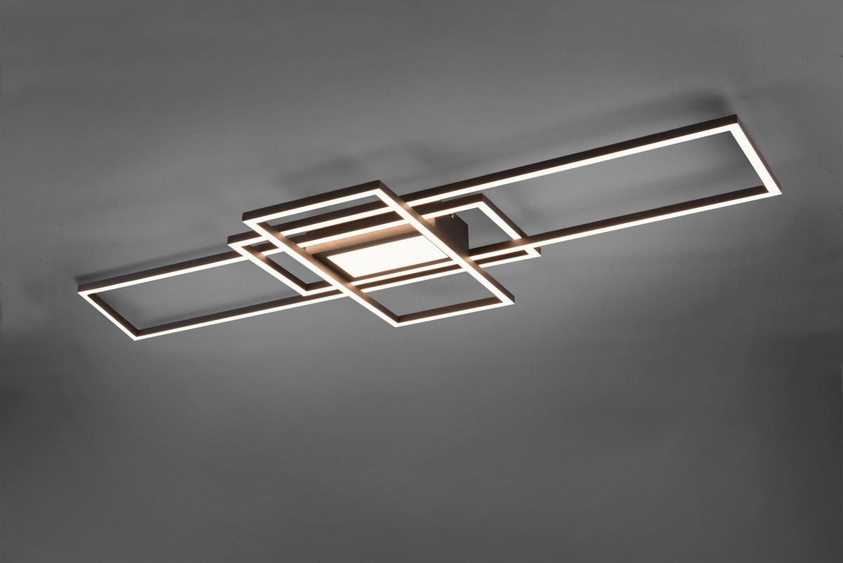 LAMPA SUFITOWA LED X62061142 IRVINE *SBN* - antracytowy/biały, Trend, tworzywo sztuczne/metal (105/42/6,5cm) - Novel