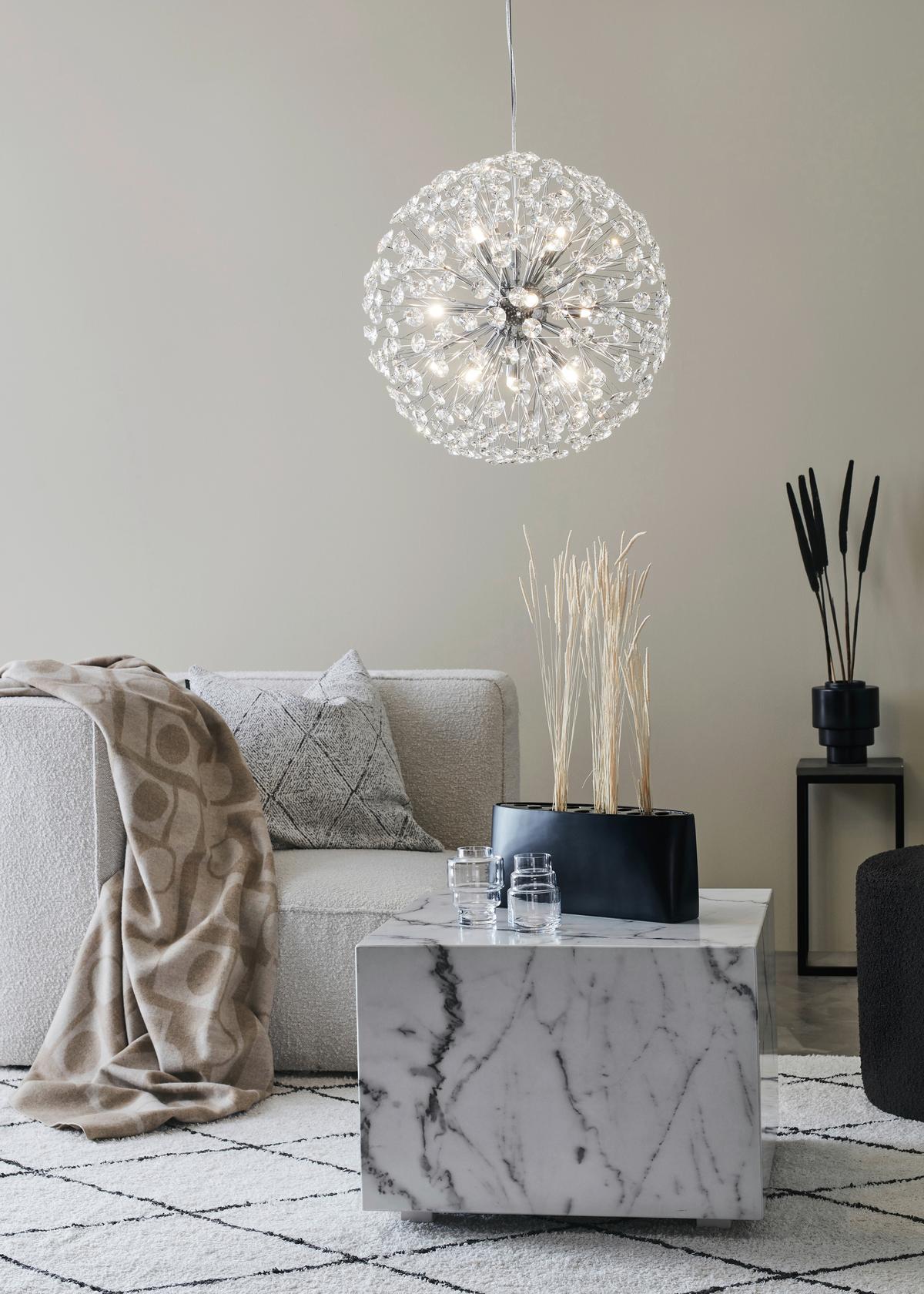 Hängeleuchte Bolid max. 20 Watt - Silberfarben, Basics, Metall (50/50/50cm) - Markslöjd