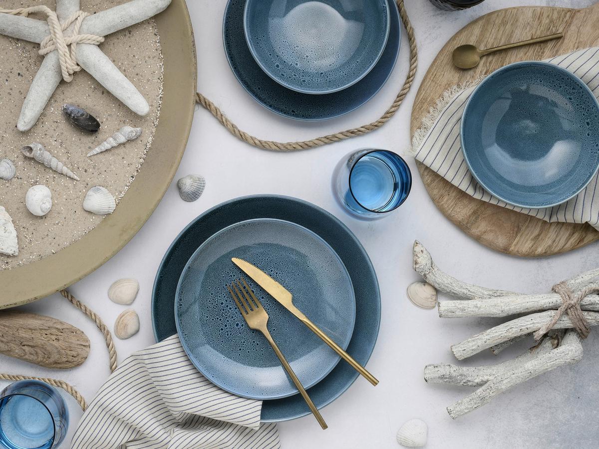 Jedilni Servis Reactive Nostalgic Blau, 12-Delni - modra, keramika - Creatable