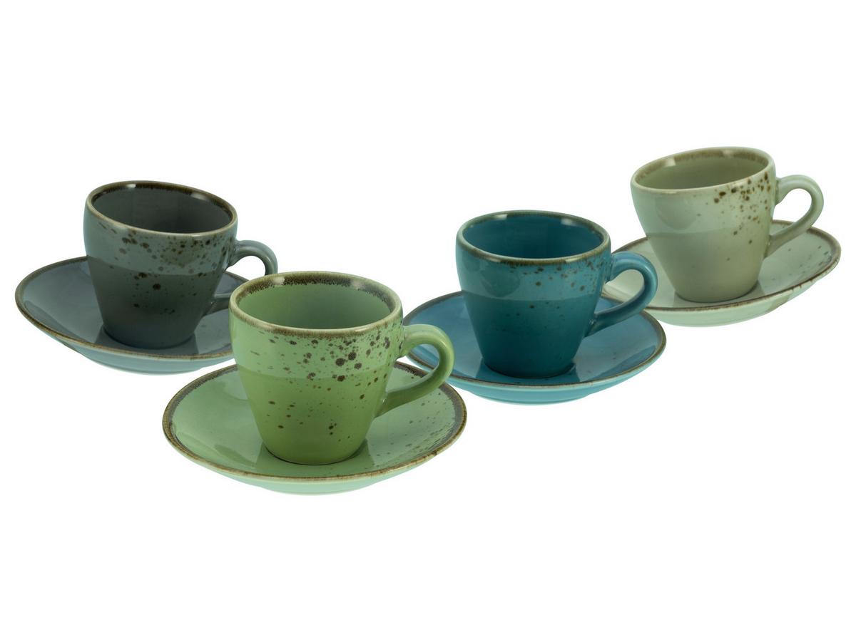 Kavni Servis Nature Collection Bunt, 8-Delni - modra/siva, Trend, keramika - Creatable