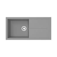 Pomivalno Korito Cleveland, 100x50cm - siva, Basics, kamen/umetna masa (100/21,4/50cm) - Respekta