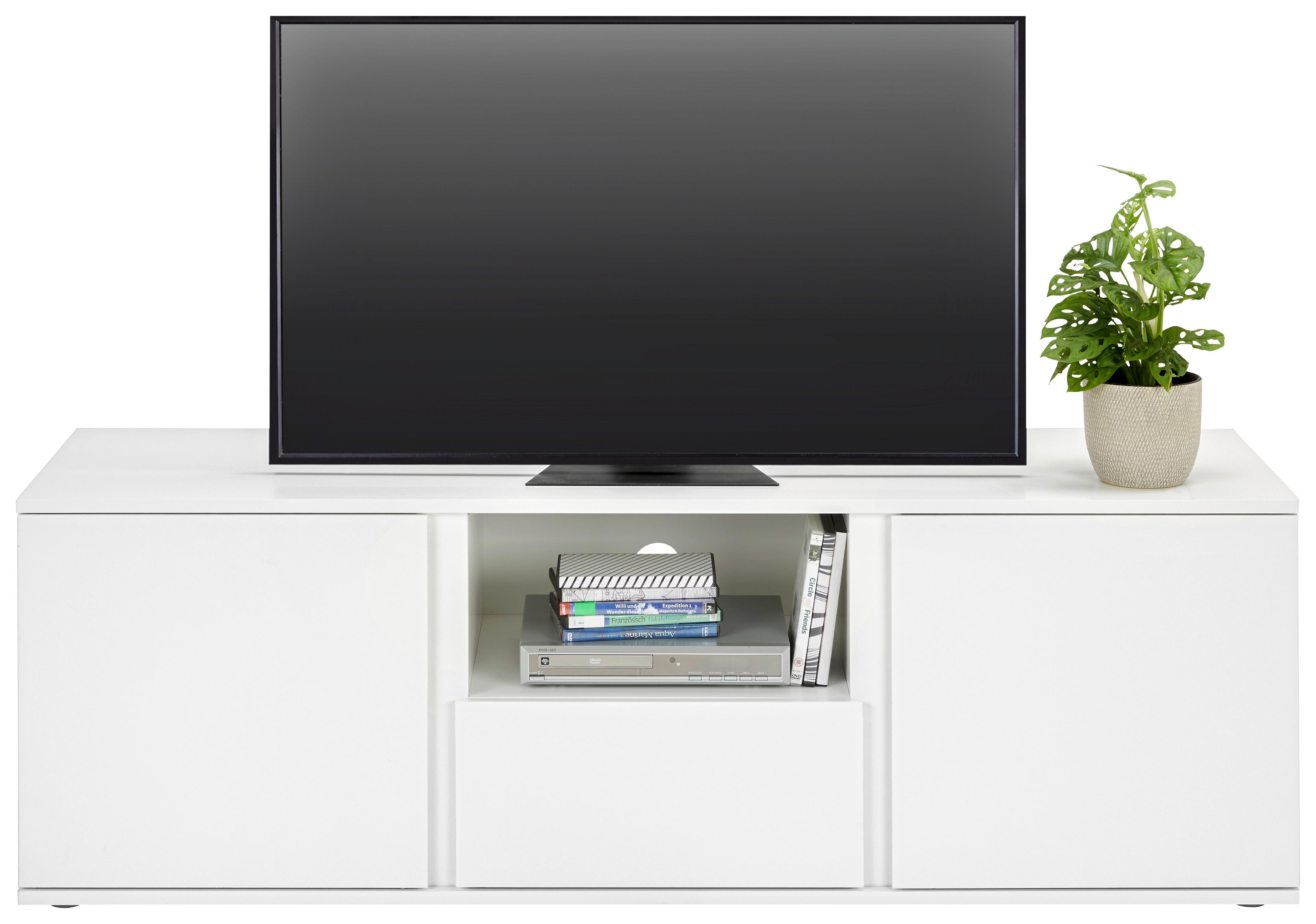 Lowboard in Weiß - Weiß/Grau, MODERN, Holzwerkstoff/Kunststoff (150/50/43cm) - Modern Living