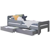 Bett Bennet mit Schubkasten ca. 120x200 cm Hellgrau - Hellgrau, MODERN, Holz (120/200cm) - MID.YOU
