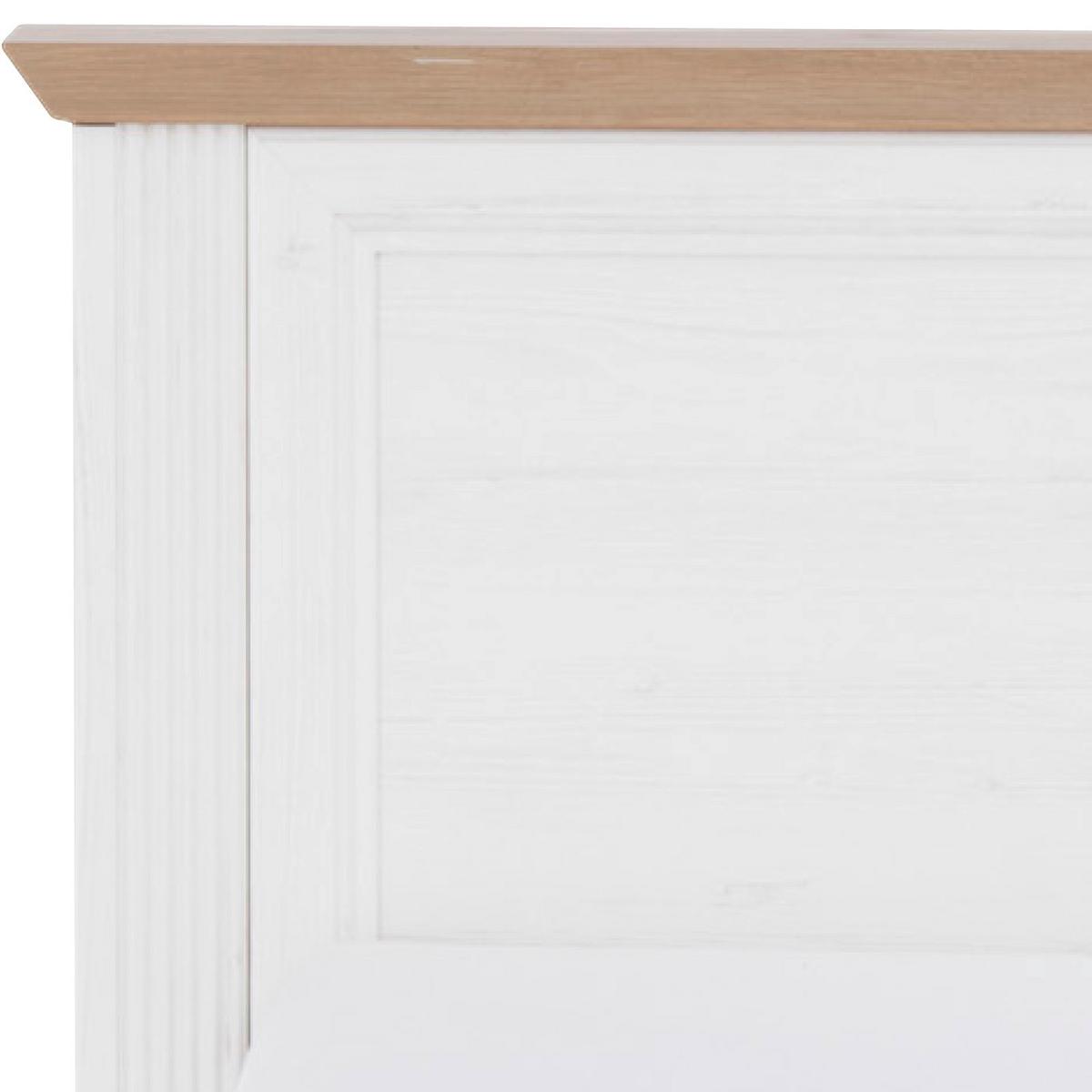 Klasični Krevet Jasmin Ii - bijela/hrast Artisan, Lifestyle, drvni materijal/plastika (100/200cm) - Modern Living