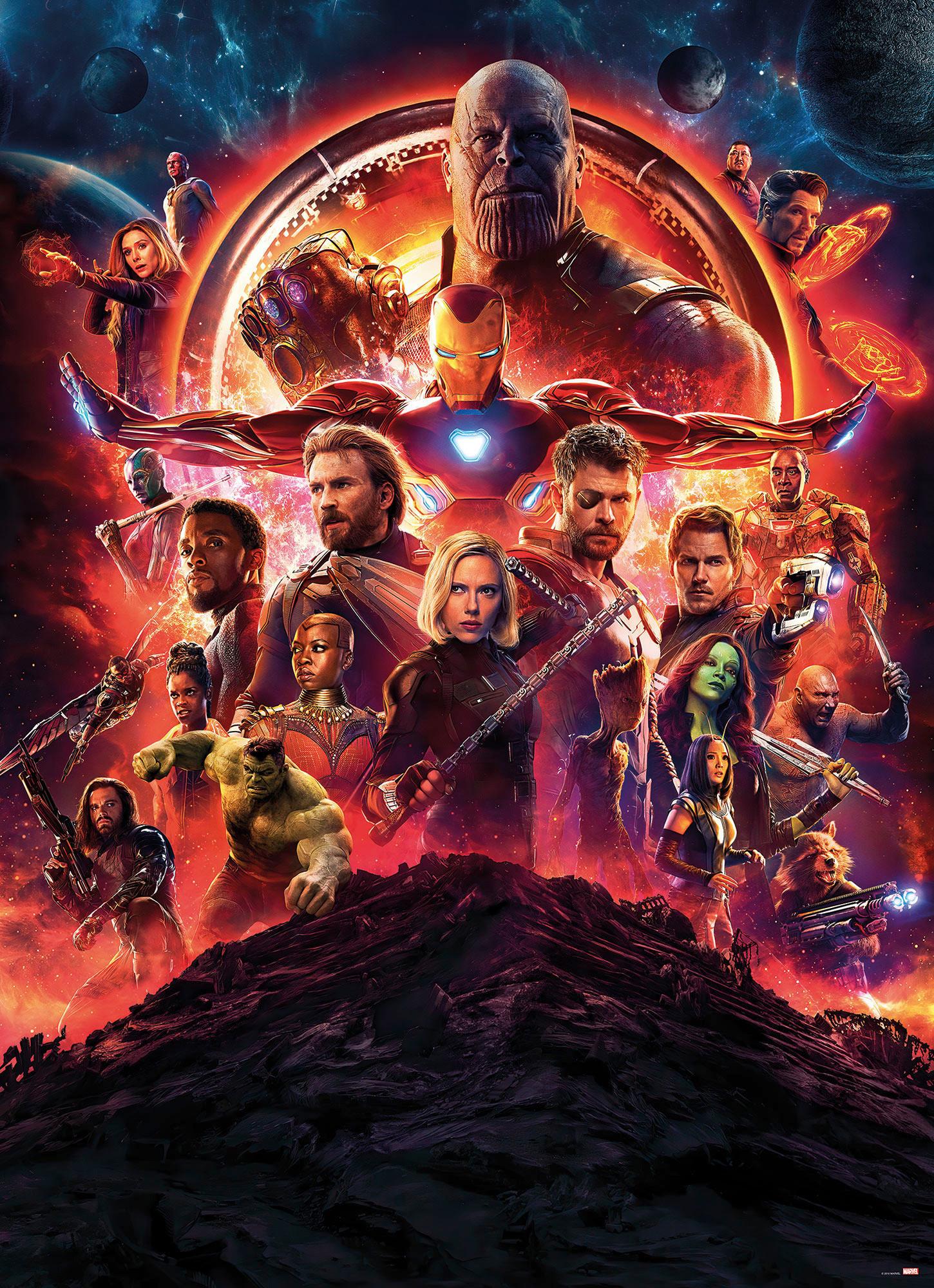 Fototapete Avengers Infinity War Poster ca. 184x254cm - Multicolor, Basics (184/254cm) - Komar