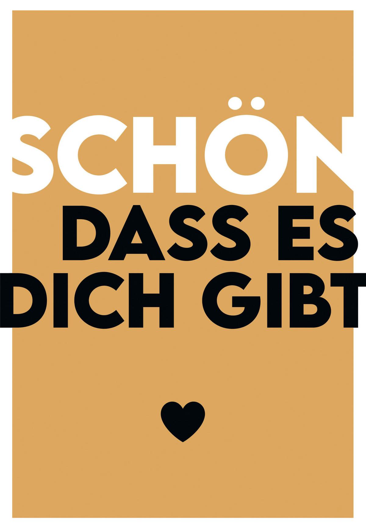 Postkarte Edelschwarz Gold/Weiß/Schwarz - Basics, Papier (17,5/12cm)