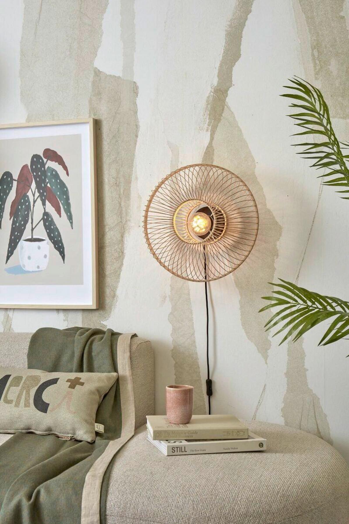 Stenska Svetilka Hokkaido, Naravna Barva - naravne barve, Trend (38/25/38cm) - Good & Mojo