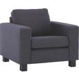 Sessel in Dunkelgrau - Schwarz/Grau, MODERN, Holz/Holzwerkstoff (94/80/90cm) - MODERN LIVING