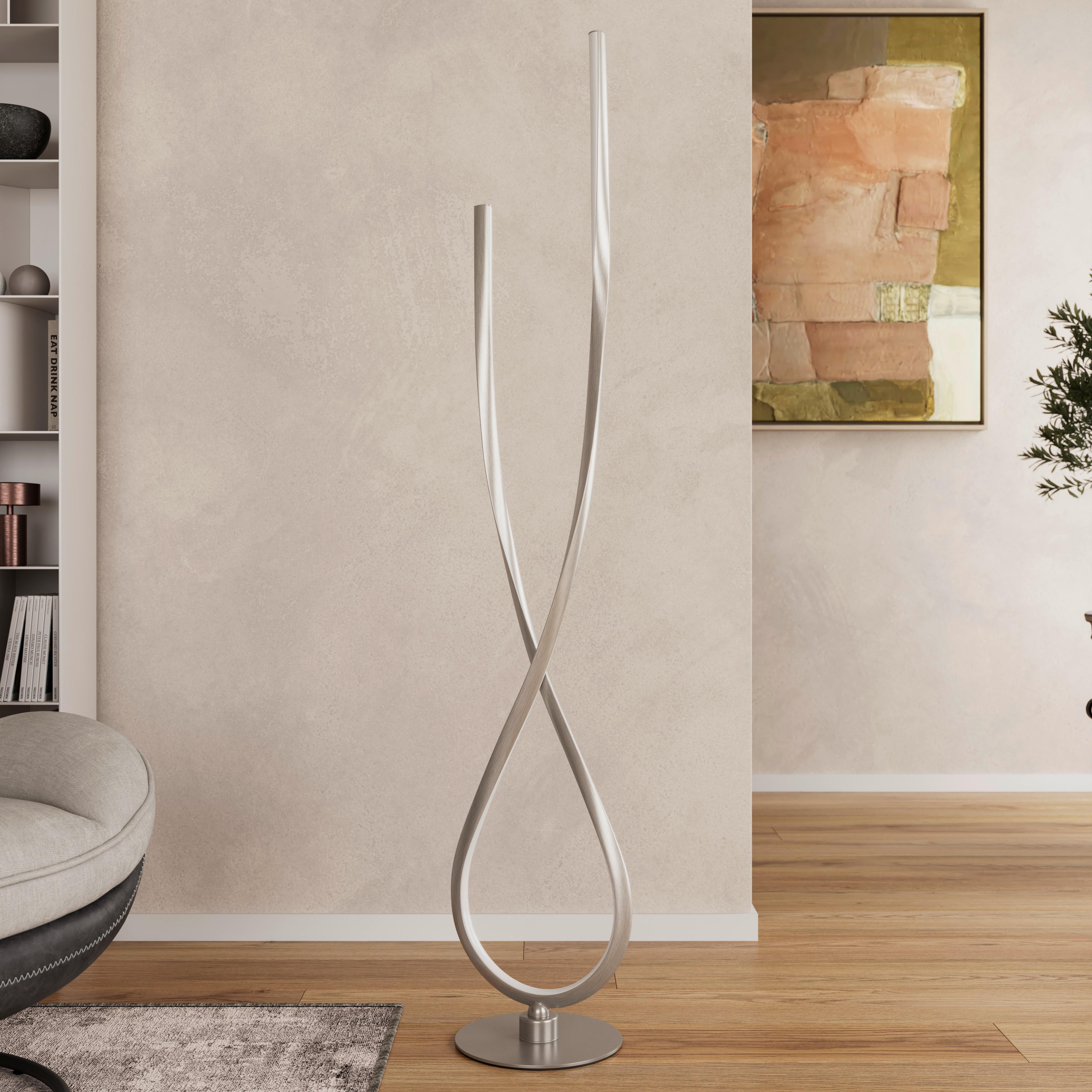 LED-GOLVLAMPA KUI - champagne/svart, Modern, metall/plast (26l)