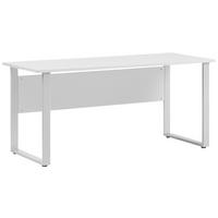 Schreibtisch Serie 1500 ca 160x 75 cm Hellgrau - Hellgrau/Alufarben, KONVENTIONELL, Holzwerkstoff/Metall (160/75/73,2cm) - MID.YOU