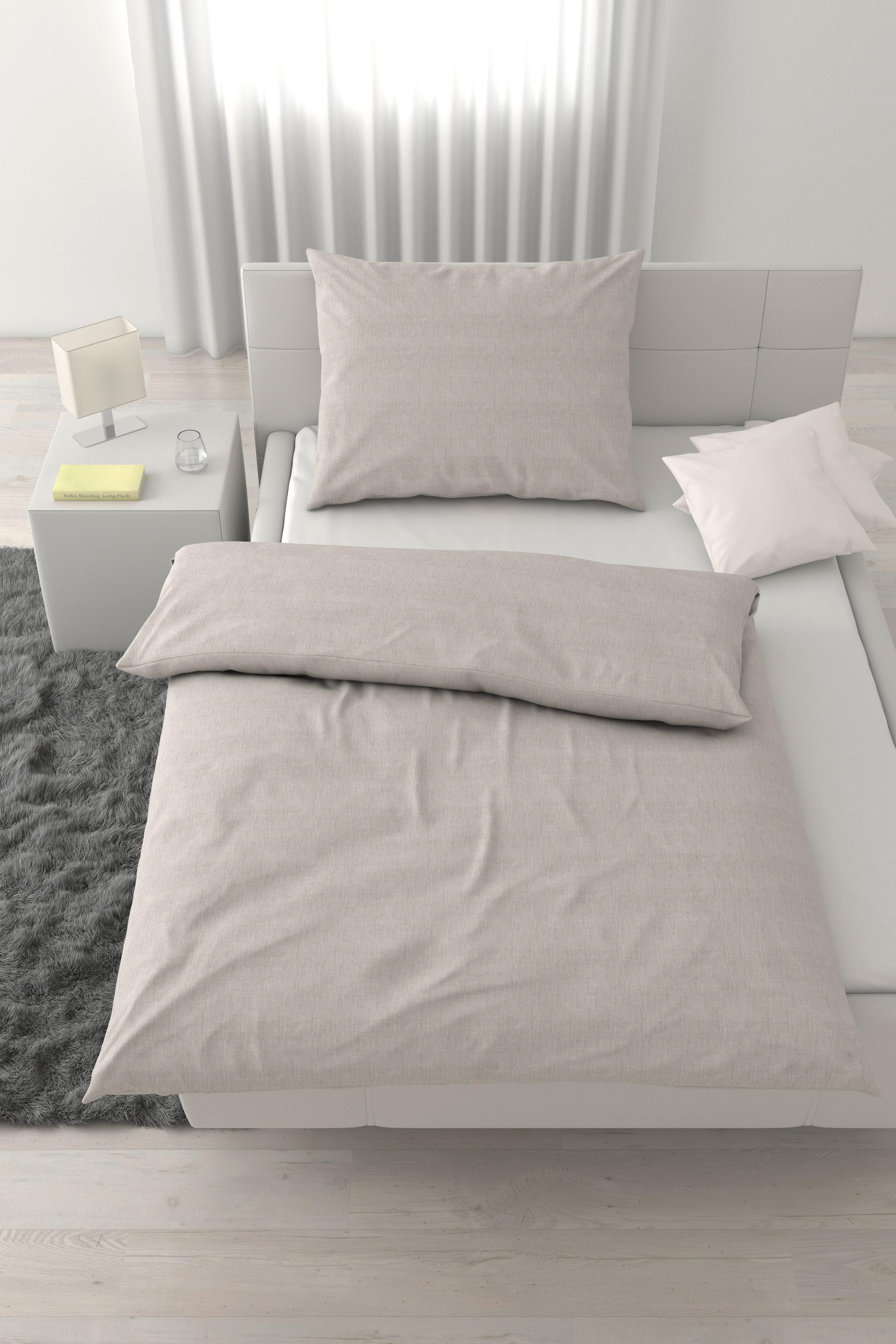 Ágyneműhuzat-garnitúra Ty - világosszürke, textil (140/200cm) - Mömax