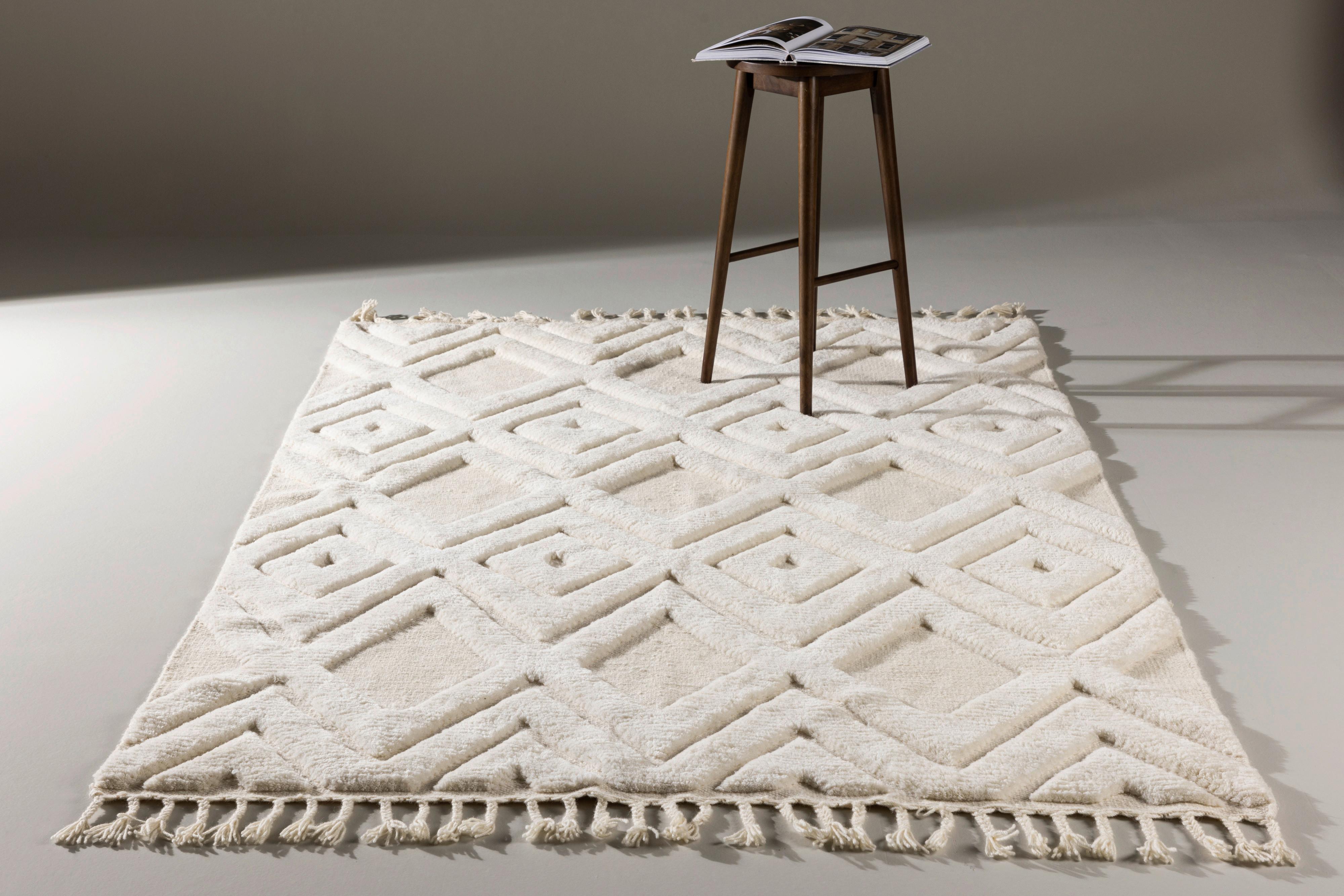 FLACHWEBETEPPICH DAHLIA - Weiß, LIFESTYLE, Textil (160/230cm) - P & B