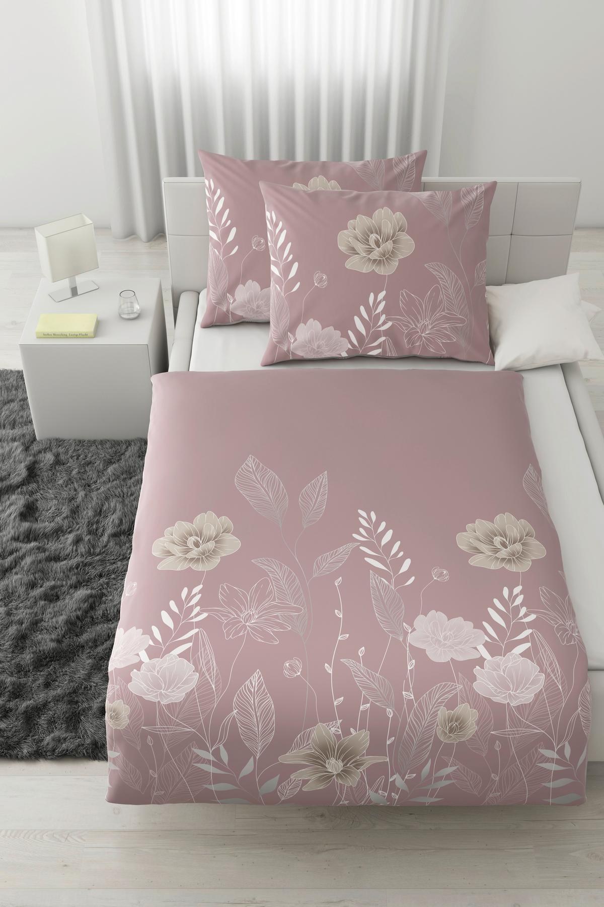 Bettwäsche Nala XXL Mauve ca. 200x220cm - Mauve, ROMANTIK / LANDHAUS, Textil (200/220cm) - Modern Living