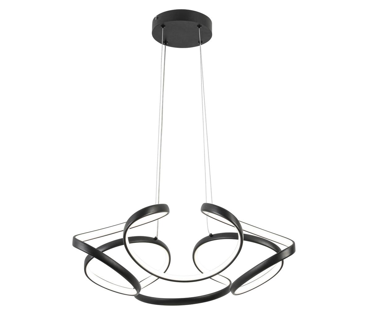 LAMPA WISZĄCA LED ELIO *SBN*SH* - czarny, Design, tworzywo sztuczne/metal (60/120cm) - Novel