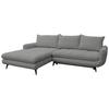 Kutna Garnitura Wave - siva/crna, Moderno, tekstil/metal (189/266cm) - Modern Living