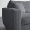 SLAAPBANK AGNETA -BASED- - Donkergrijs/Zwart, Modern, Hout/Textiel (200/83/97cm) - Premium Living