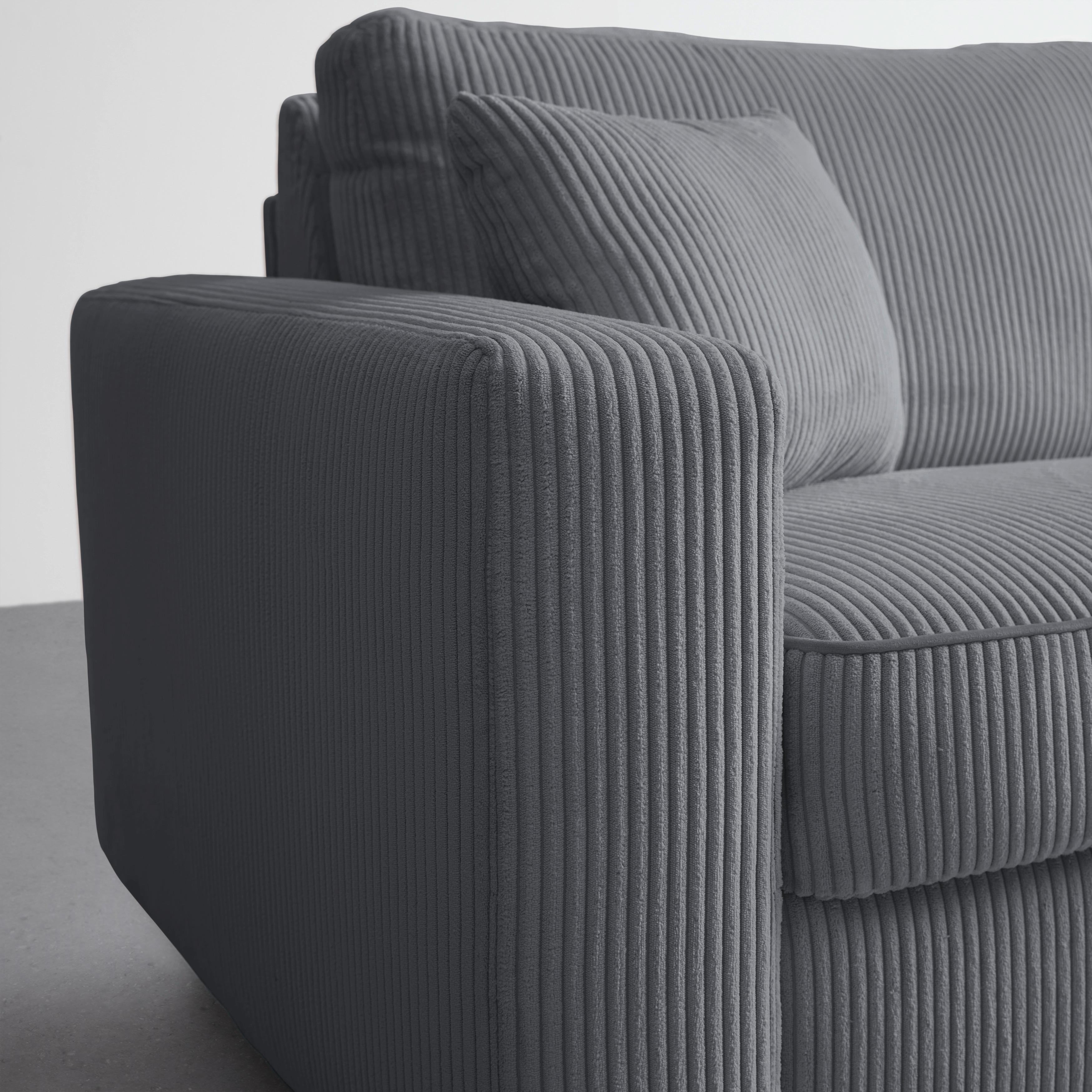 BÄDDSOFFA AGNETA -BASED- - mörkgrå/svart, Modern, trä/textil (200/83/97cm) - Premium Living