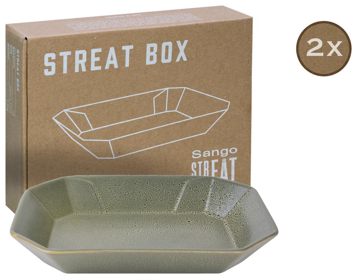 Set Posod Street Box, 2-Delni - zelena, Basics, keramika (22/17cm) - Creatable