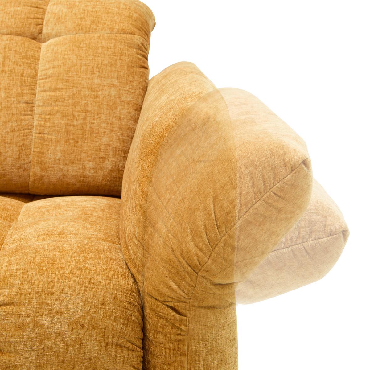 Wohnlandschaft New York Links Bronze ca. 288x87-104x261cm - Schwarz/Bronzefarben, MODERN, Holzwerkstoff/Textil (288/87-104/261cm) - Premium Living