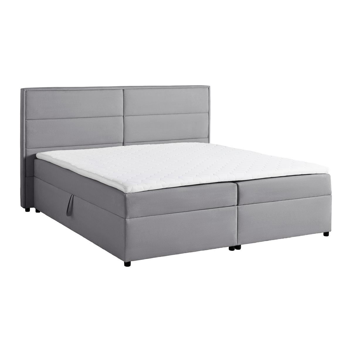 Box Krevet Kiara - siva/crna, Moderno, tekstil/drvo (180/200cm) - Bessagi Home