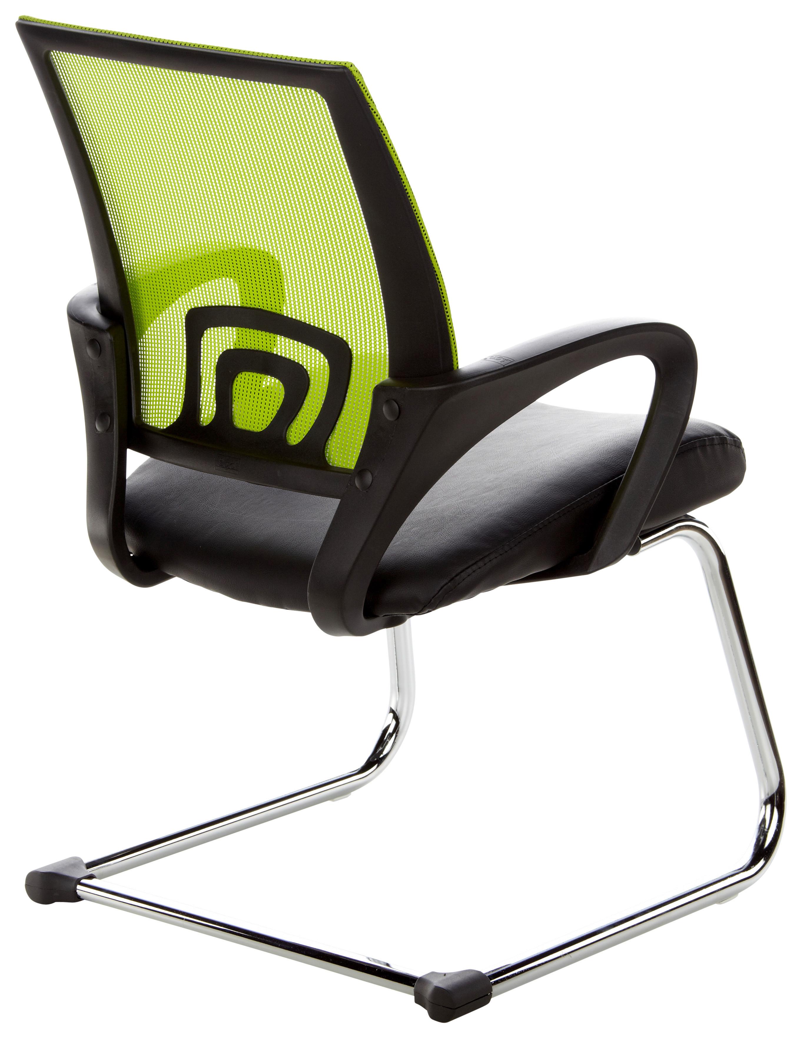 Konferenčni Stol Visto Net V, Črna, Zelena - srebrne barve/črna, Basics, kovina/tekstil (57/98/52cm) - MID.YOU