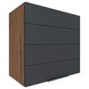 Küchenoberschrank Florenz ca. 60 cm Grau/Eiche - Eiche Wotan/Grau, Design, Holzwerkstoff/Metall (60/57/34cm) - Held