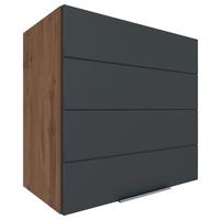 Küchenoberschrank Florenz ca. 60 cm Grau/Eiche - Eiche Wotan/Grau, Design, Holzwerkstoff/Metall (60/57/34cm) - Held