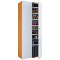 SCHUHSCHRANK VANDOL I 9 DT - Weiss/Buchefarben, Design, Holzwerkstoff/Kunststoff (71/180/39cm) - MID.YOU