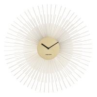 Wanduhr Peony in Goldfarben - Goldfarben, ROMANTIK / LANDHAUS, Metall (60cm) - Karlsson