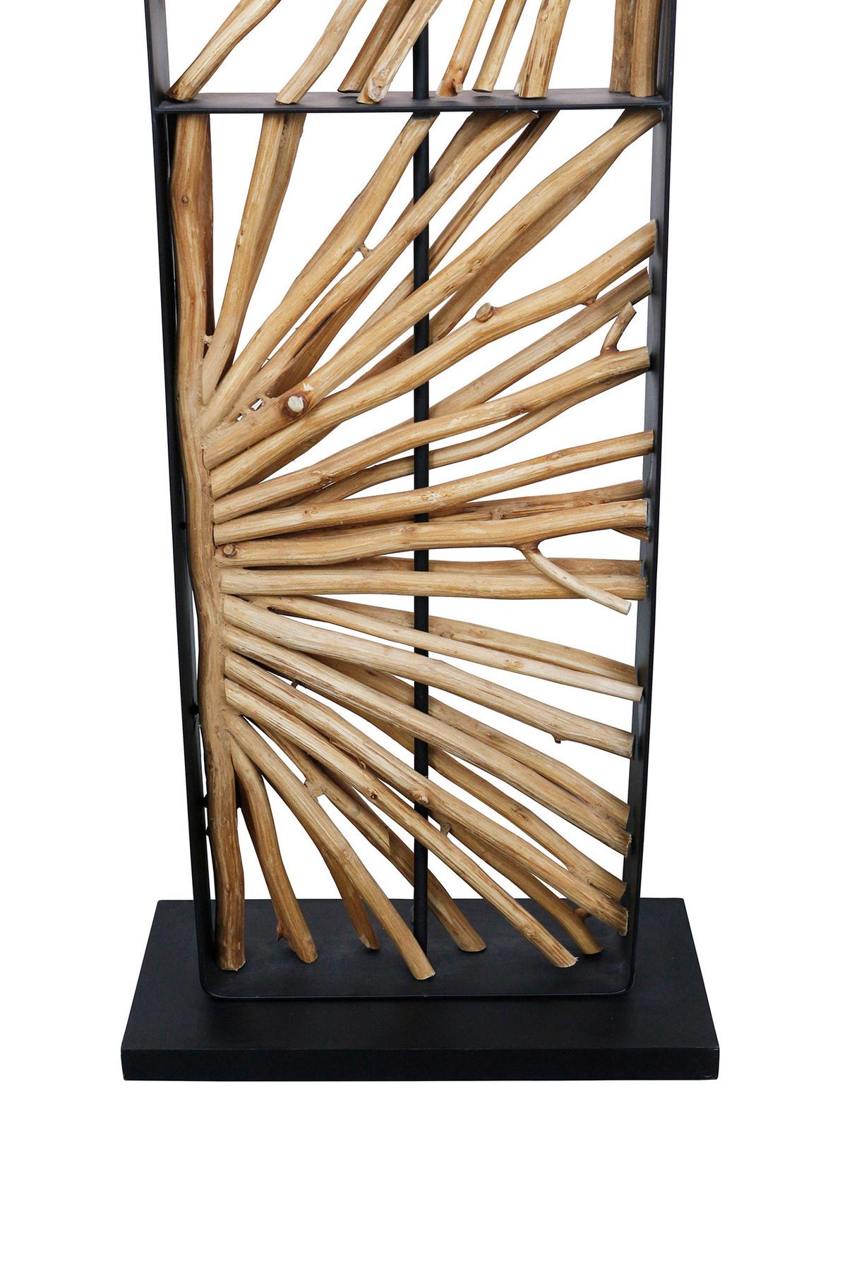 Stoječa Svetilka Driftwood - zlate barve/črna, Design, kovina/tekstil (40/165/20cm) - P & B