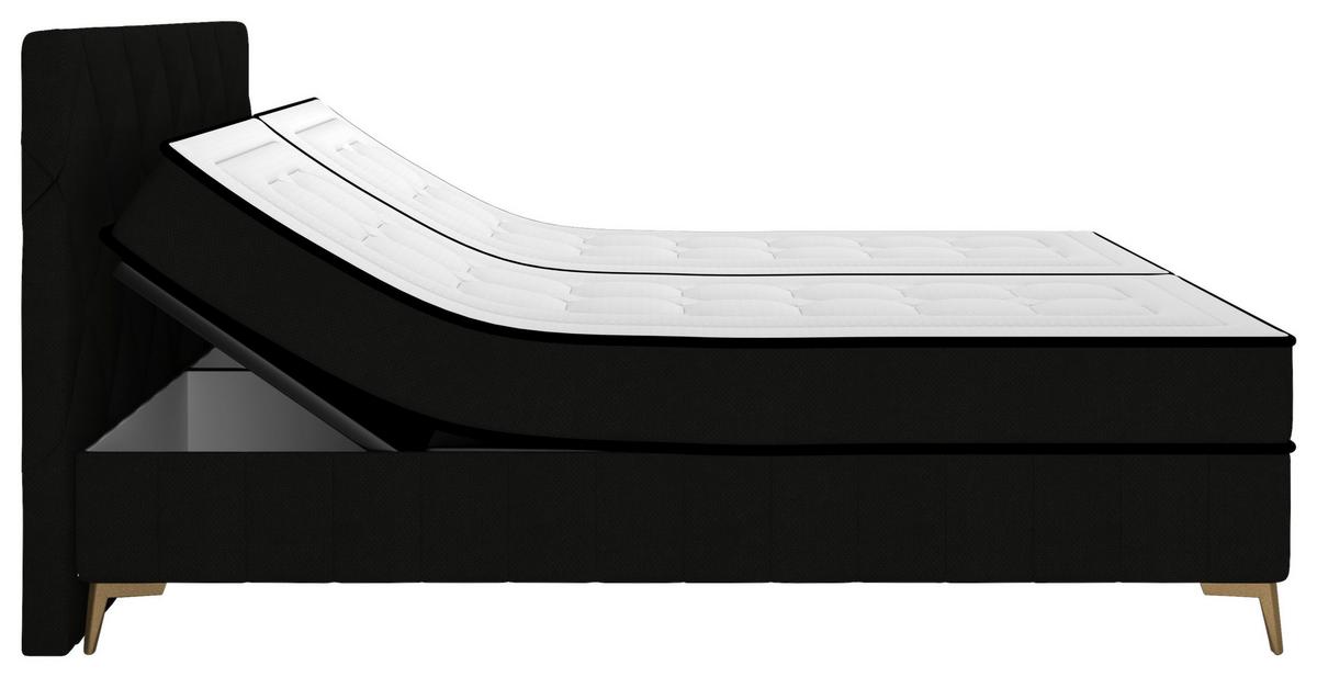 PAT BOX SILLA - negru, Modern, lemn/textil (160/200cm)