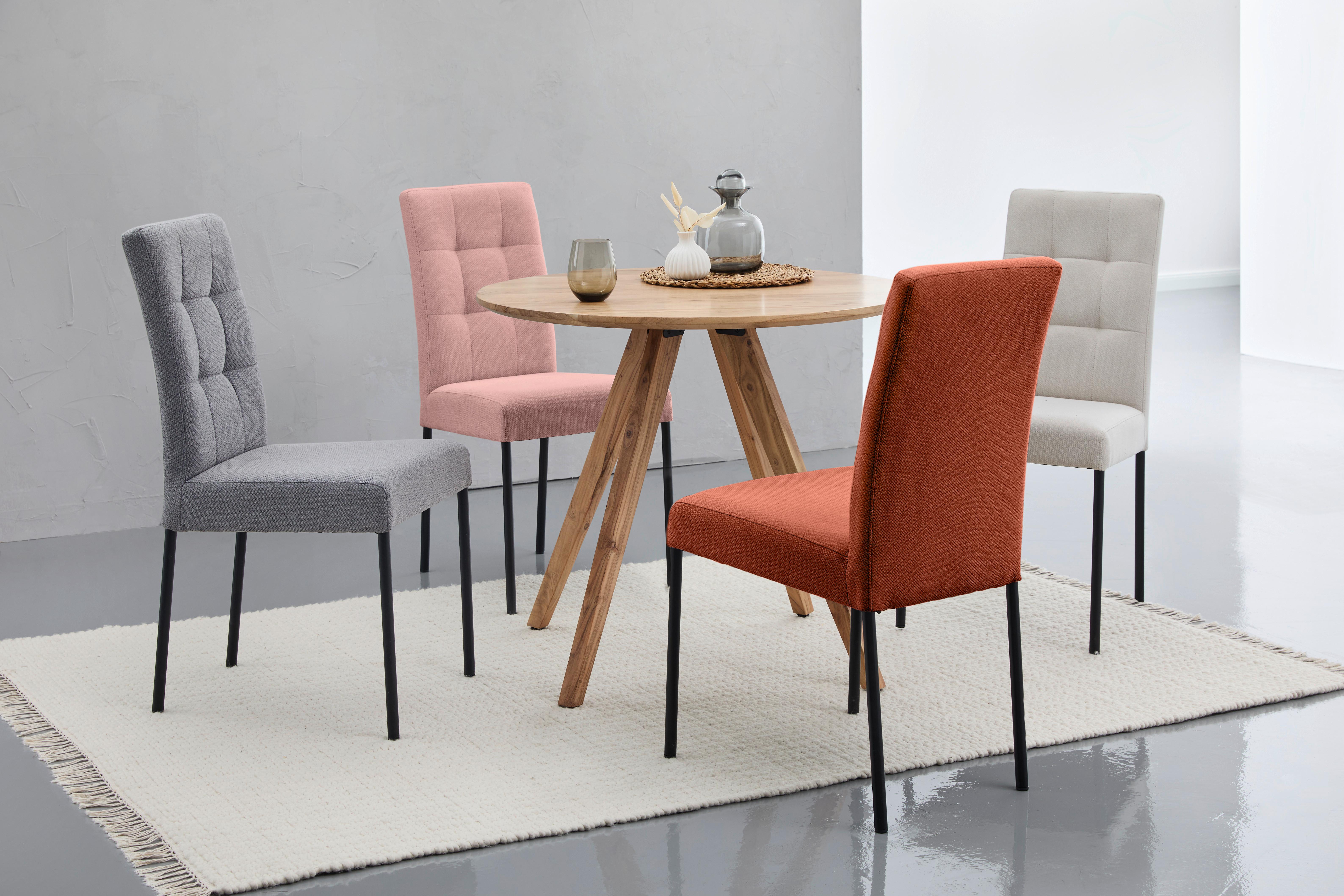 KRZESŁO NANDIA - czarny/szary, Design, metal/tkanina (46/91/61cm) - home24