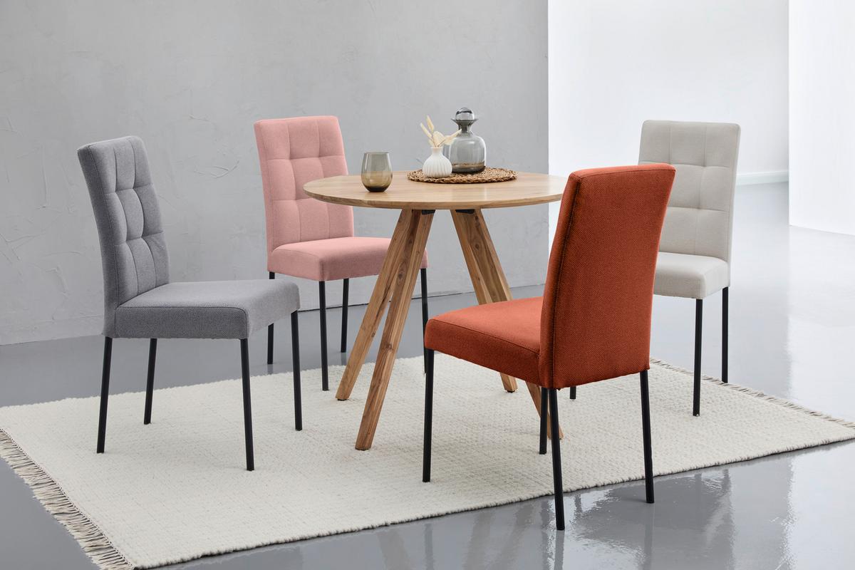 KRZESŁO NANDIA - czarny/szary, Design, metal/tkanina (46/91/61cm) - home24