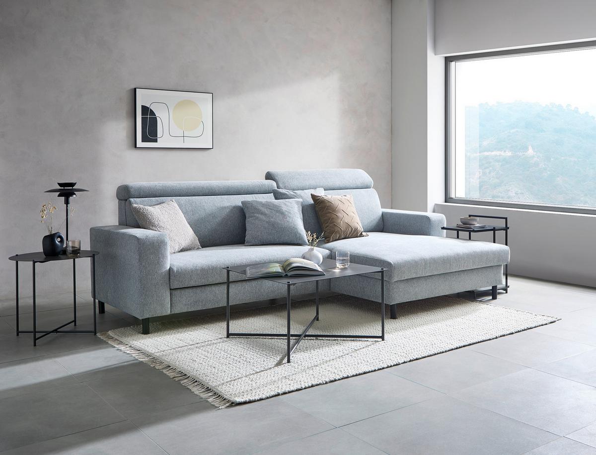 STOLIK KAWOWY BARRY -EXKLUSIV- - antracytowy, Design, metal (70/70/42cm) - Xora