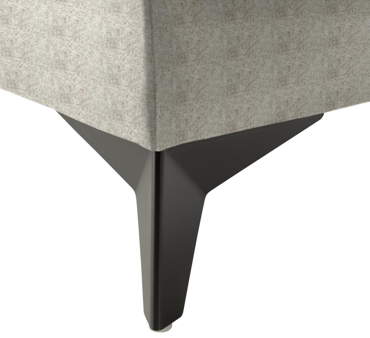 Wohnlandschaft Sierra Taupe - Taupe/Schwarz, Modern, Textil/Metall (181/364/230cm) - Mömax