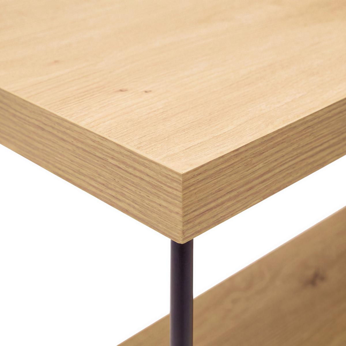 Polica Pinnar - hrast Artisan/crna, Moderno, drvni materijal/metal (66/136,5/33cm) - Modern Living