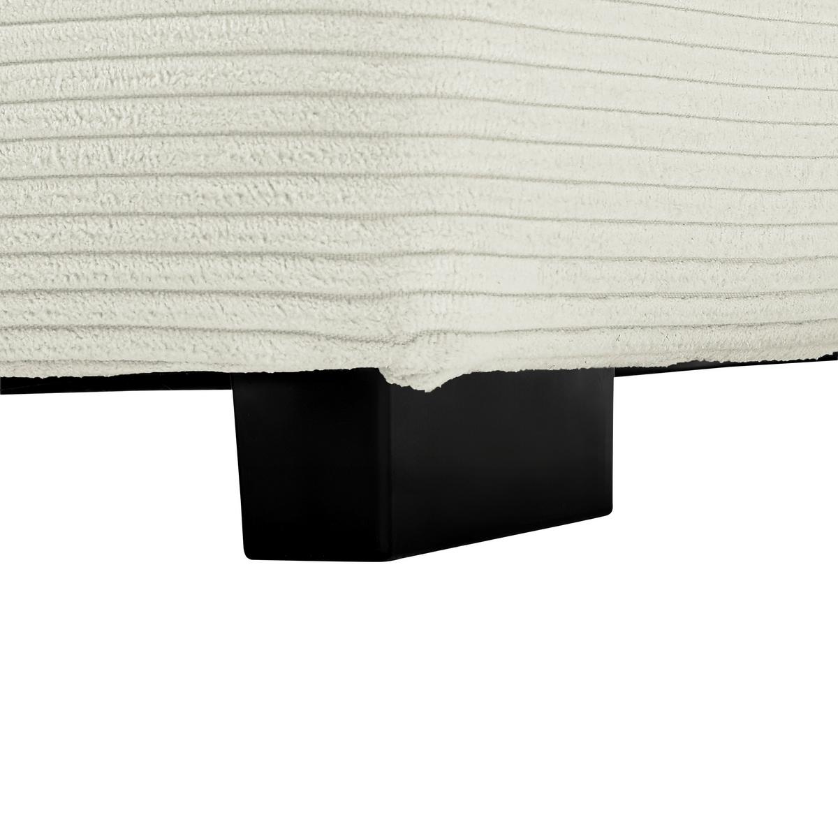 Ecksofa Pedro Creme - Creme/Schwarz, MODERN, Kunststoff/Textil (300/190cm) - Mömax
