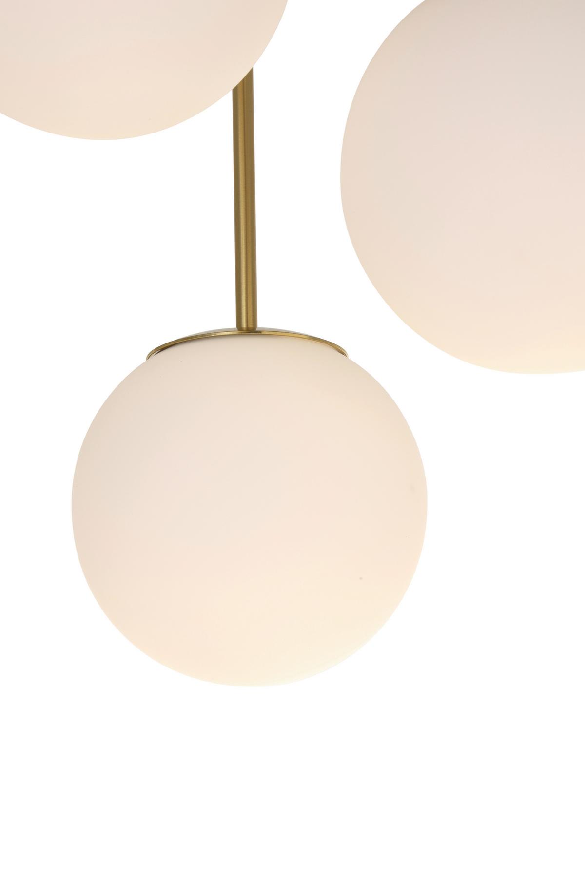LAMPA WISZĄCA MADLEEN - biały/kolor złoty, Trend, metal/szkło (34,5/41,5cm) - Novel