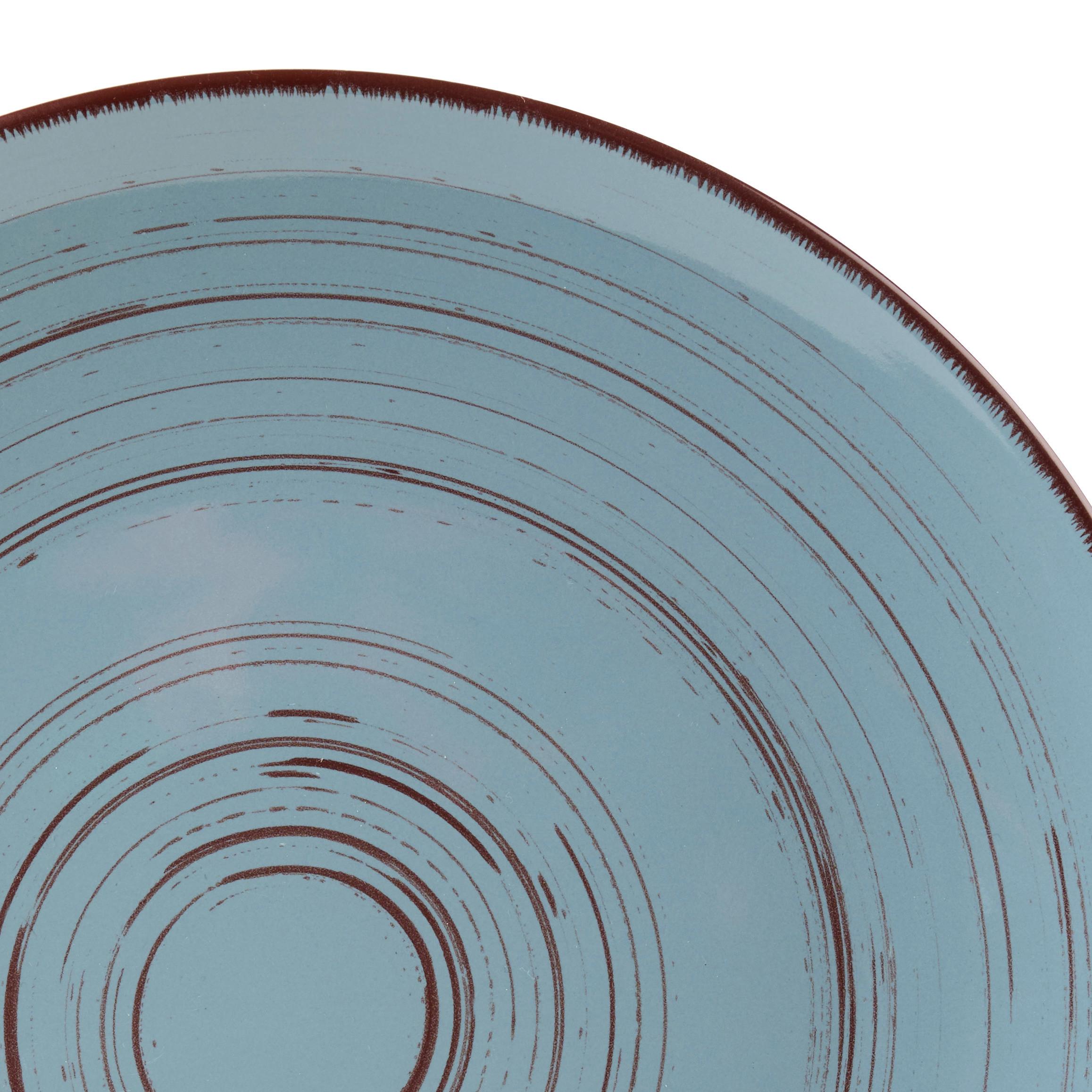 Kombiservice Kelly Blau/Braun/Weiß, 24-teilig - Blau/Braun, MODERN, Keramik - Mömax