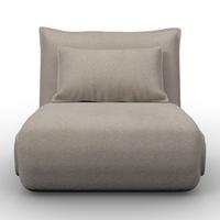 Schlafsessel Macy Beige Bouclé - Beige, MODERN, Textil/Metall (83/70/84cm) - Bessagi Home