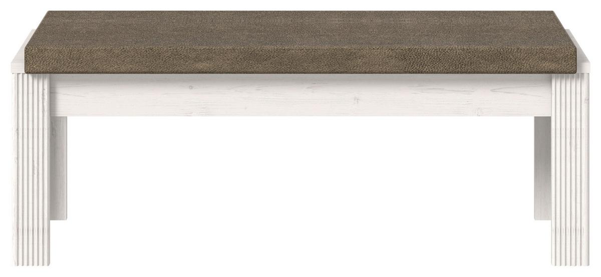 Sitzbank in Pinienfarben - Braun/Pinienfarben, Romantik / Landhaus, Holzwerkstoff (126/48/41cm) - Zandiara