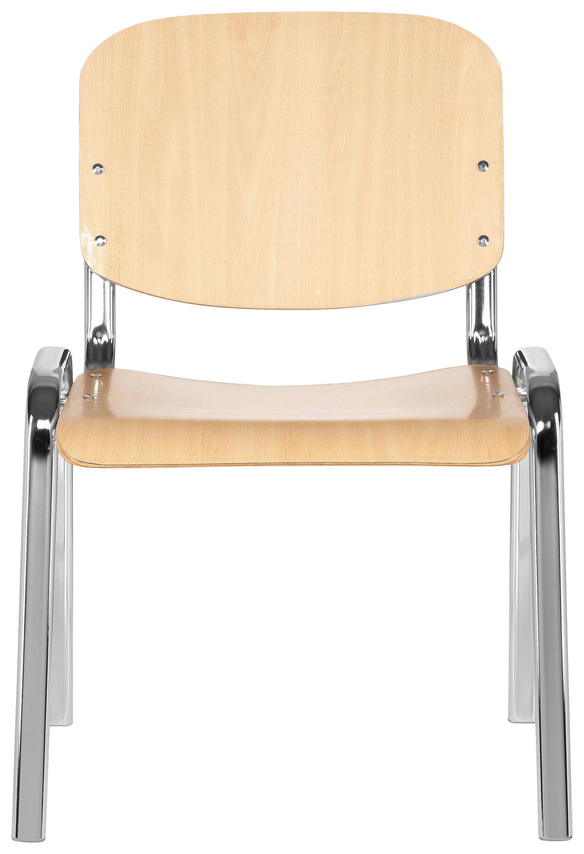 Konferenčni Stol Xt 600, Barva Bukve - barve kroma/barve bukve, Basics, kovina/les (58/81/48cm) - MID.YOU