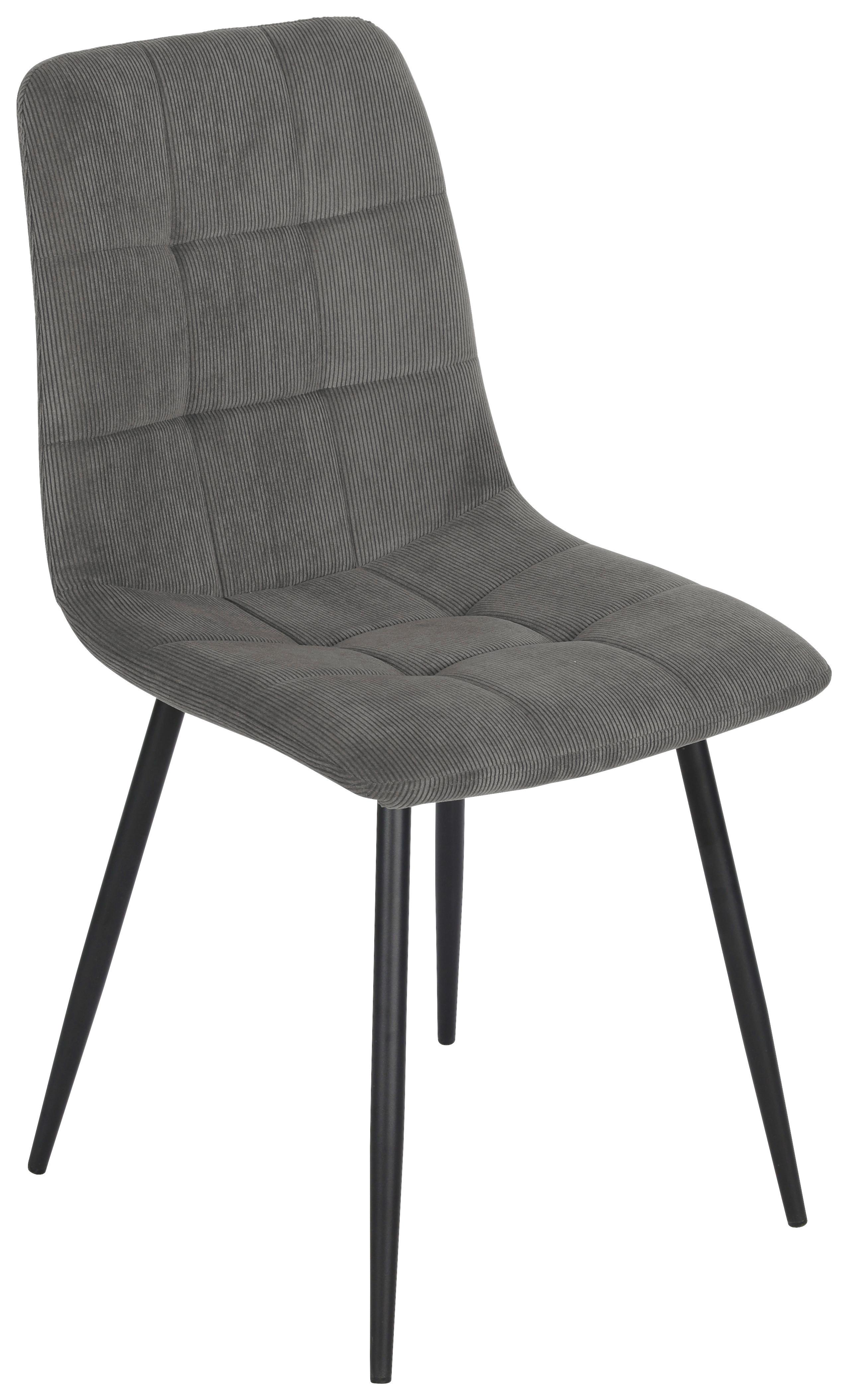 Stolica Nino - siva/crna, Moderno, drvo/metal (45/87/57cm) - Mömax