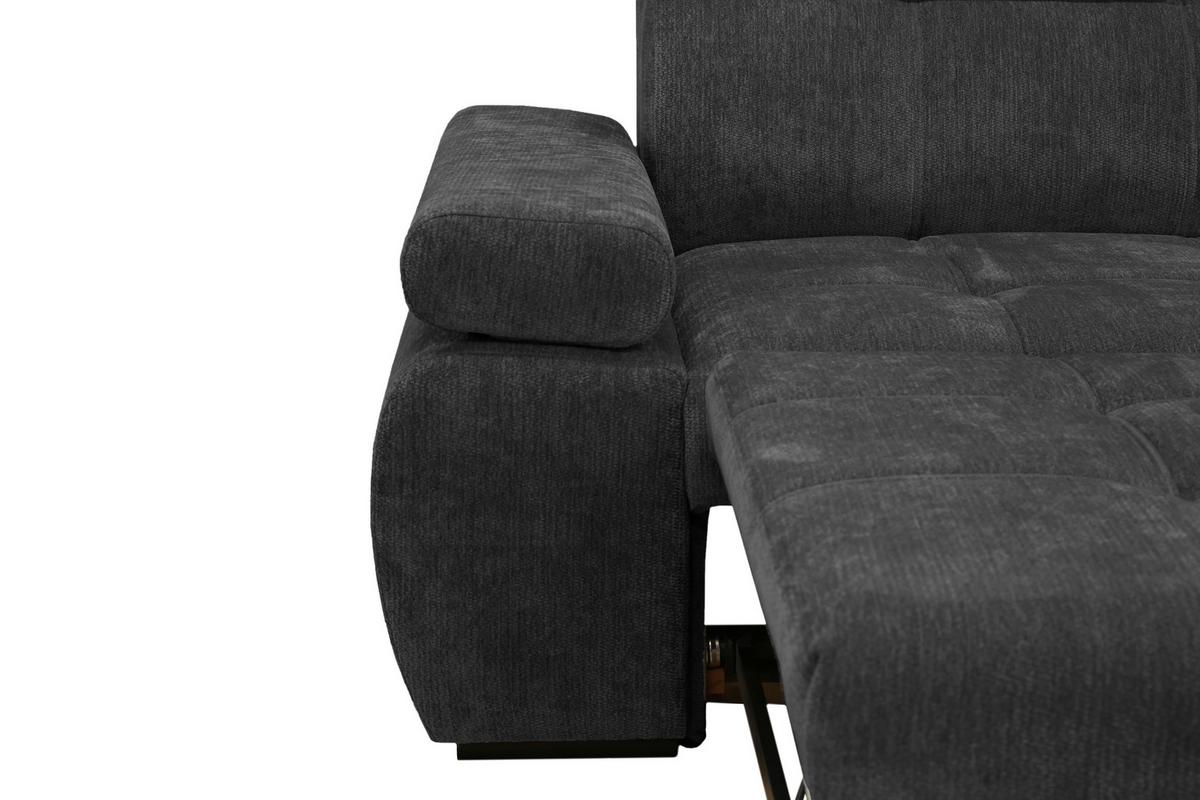 Kutna Garnitura Vegas - crna, Design, drvo/tekstil (294/173cm) - Modern Living