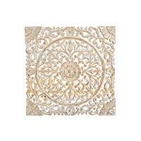 DEKORACJA ŚCIENNA 10025092 - NATURAL LIVING - biały, Basics, drewno (50/50/2cm)