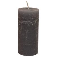 Stumpenkerze Lia in Grau - Grau, MODERN (6,8/15cm) - Premium Living