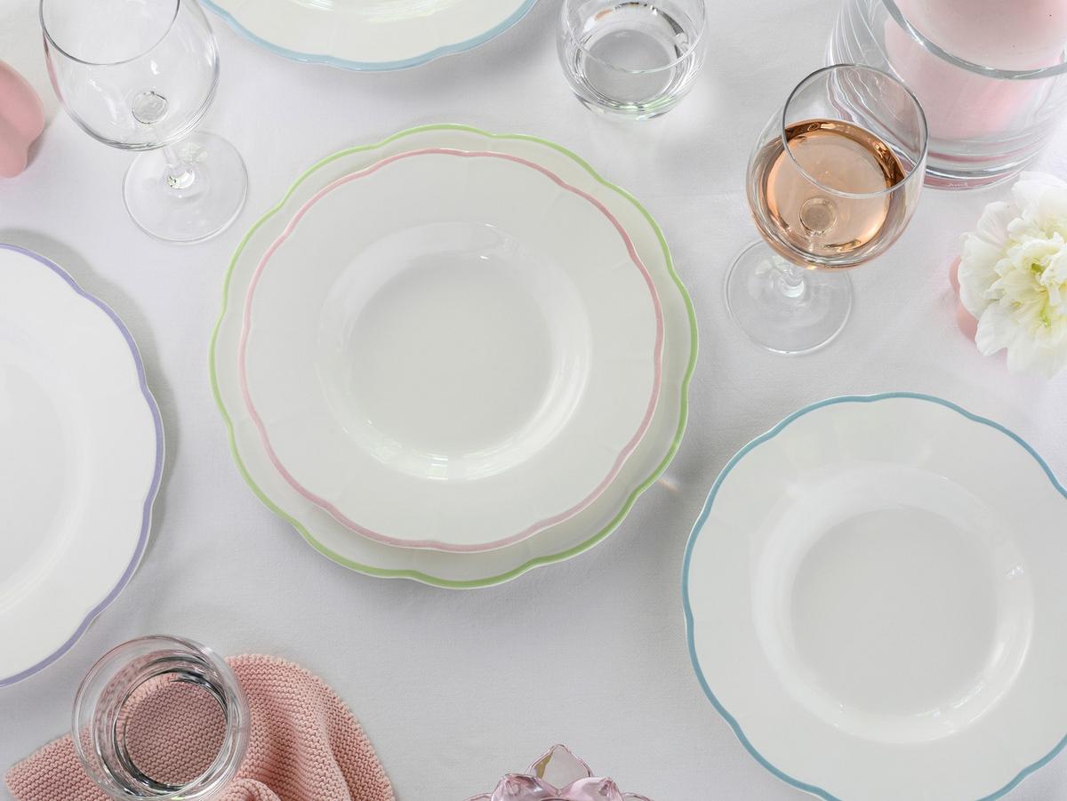 Serviciu De Masă Florine 8/1 - lila/verde limetă, Basics, ceramică - Creatable