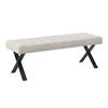 SITTBÄNK NOVA - ljusgrå/svart, Modern, metall/trä (140/49/47cm) - Bessagi Home