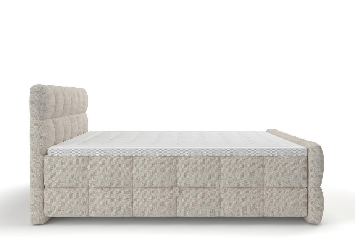 Boxspring Krevet Brisbane - crna/krem, Trend, drvni materijal/drvo (180/200cm) - Premium Living