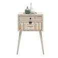 Nachtkästchen in Weiß aus Tannenholz - Schwarz/Weiß, LIFESTYLE, Holz/Holzwerkstoff (46,3/70/30,5cm) - MÖMAX modern living